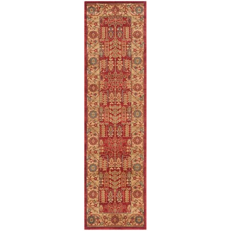 Safavieh 2 ft. 2 in. x 6 ft. Runner Mahal Power Loomed RugRed & Natural MAH697A-26